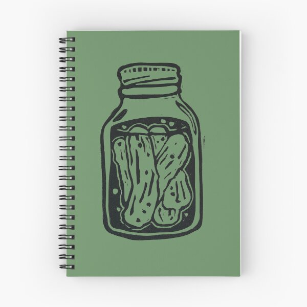 Item preview, "Pickle Jar" Linocut Print designed and sold by samsprintsandpatches.