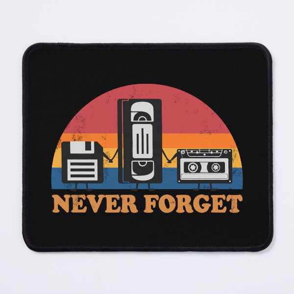 Item preview, Never Forget – Retro Floppy Disk, VHS & Cassette Tape designed and sold by Steele-Art.