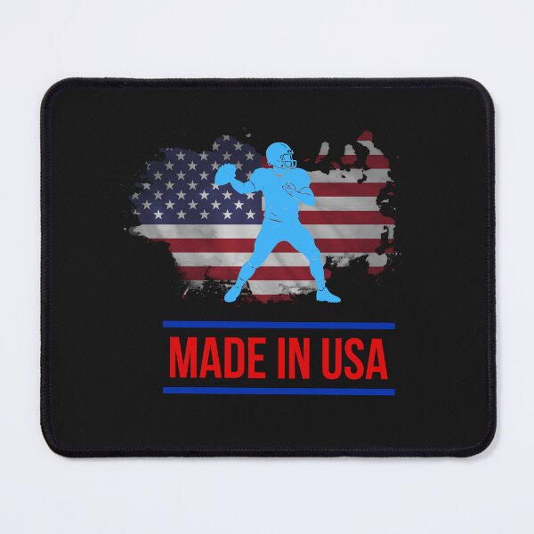 Item preview, Football player with a ball against the American flag designed and sold by QuoteCanvas.TH.