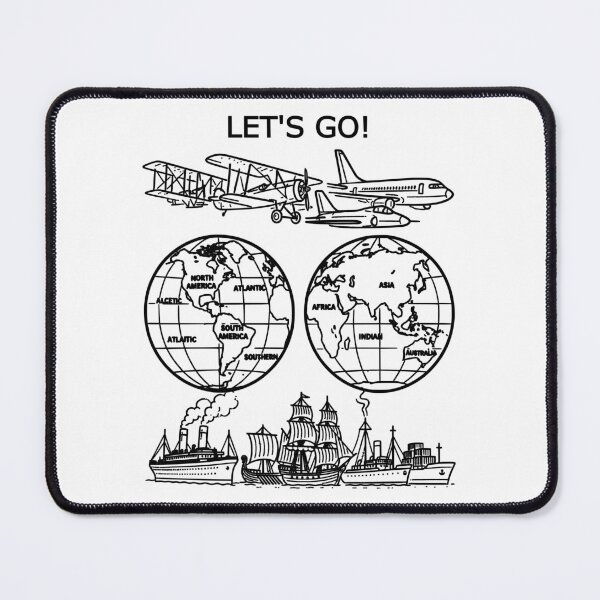 Item preview, Traveling Around the World Vintage Travel Art 2 Shapes Mania designed and sold by Shapes-Mania.