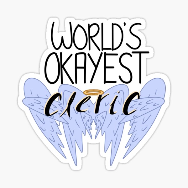 World's Okayest Cleric Sticker