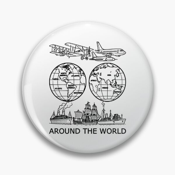 Item preview, Traveling Around the World Vintage Travel Art 2 Shapes Mania designed and sold by Shapes-Mania.