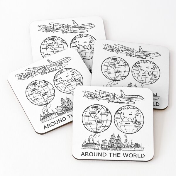 Item preview, Traveling Around the World Vintage Travel Art 2 Shapes Mania designed and sold by Shapes-Mania.