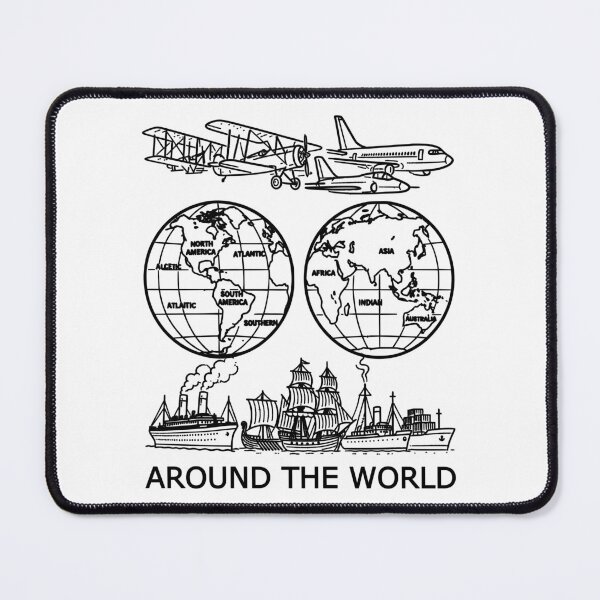 Item preview, Traveling Around the World Vintage Travel Art 2 Shapes Mania designed and sold by Shapes-Mania.