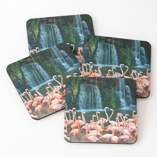 Item preview, Flamingos at the Waterfall Oasis designed and sold by Daria Lev Photo Art.