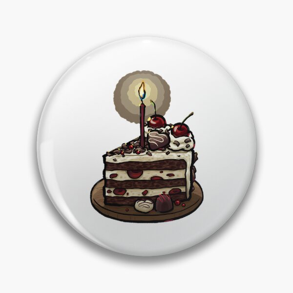 Item preview, Cherry Candle Cake Slice designed and sold by FadeOfThrone.