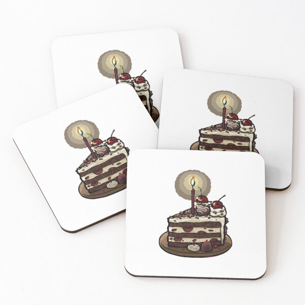 Item preview, Cherry Candle Cake Slice designed and sold by FadeOfThrone.