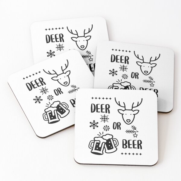 Item preview, Deer or Beer – Funny Holiday Design 1 designed and sold by AleksaDesignMTL.