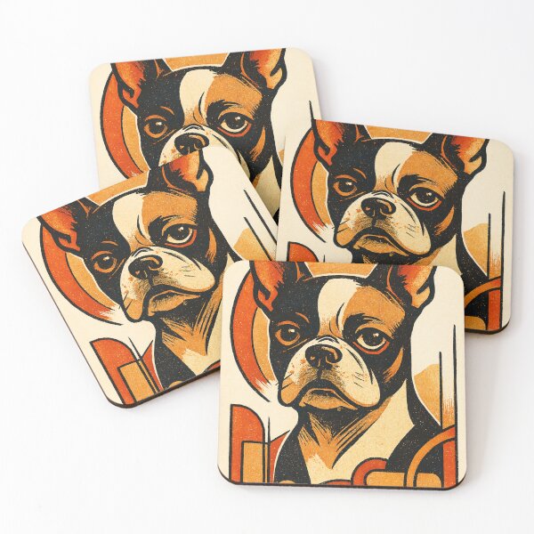 Item preview, Classic Boston Terrier: Art Deco Dog Portrait designed and sold by JonelleTshirts.