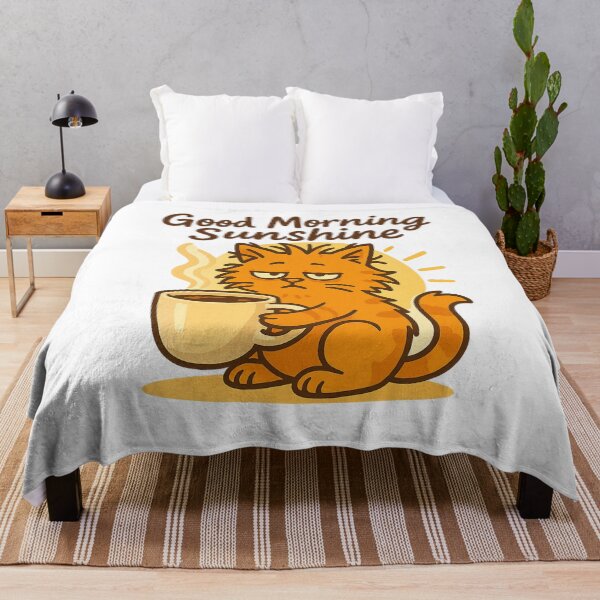 Item preview, Good Morning Sunshine Cat Coffee designed and sold by MeowLaugh.