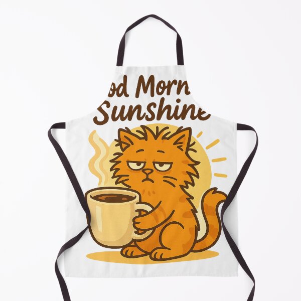 Item preview, Good Morning Sunshine Cat Coffee designed and sold by MeowLaugh.