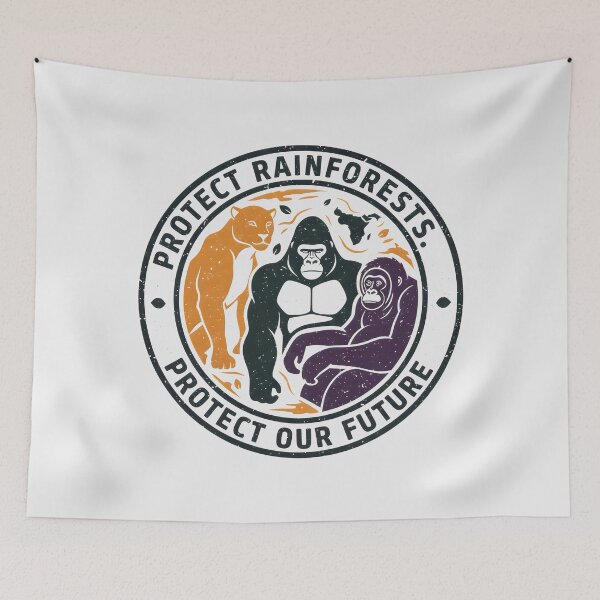 Item preview, Protect Rainforests Our Future Jungle Animals Conservation Graphic designed and sold by SplashTastic.