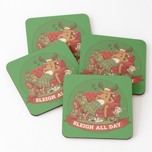 Item preview, Sleigh All Day - Lazy Reindeer Nap Time - Funny Vintage Christmas. designed and sold by jheinart.