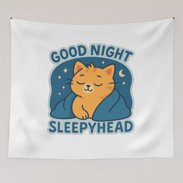 Item preview, Good Night Sleepyhead Cozy Cat designed and sold by MeowLaugh.