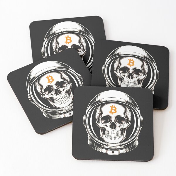 Item preview, Bitcoin Skull Astronaut - Crypto Space Art designed and sold by cabana.space.
