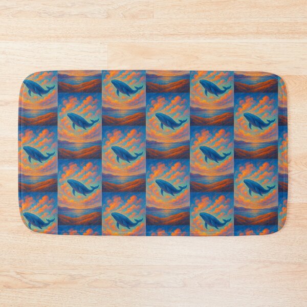 Item preview, Dreamscape Whale: Floating Through Sunset Clouds” designed and sold by Byarasstudio.