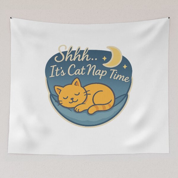 Item preview, Cat Nap Time Sleeping Cat designed and sold by MeowLaugh.