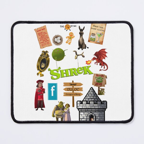 Item preview, Shrek Bundle Designs Fairy Tale Swamp Chaos Collage – Ogre, Dragon & Castle Parody Art designed and sold by inallusha.