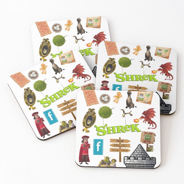 Item preview, Shrek Bundle Designs Fairy Tale Swamp Chaos Collage – Ogre, Dragon & Castle Parody Art designed and sold by inallusha.