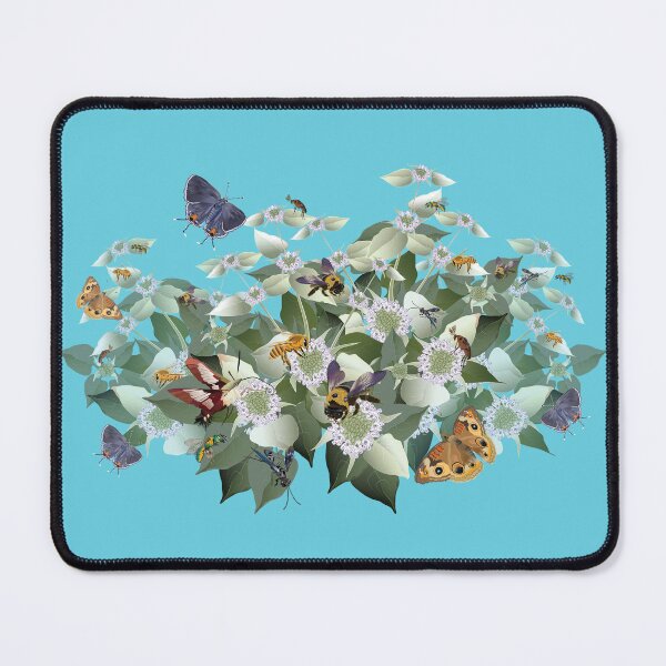 Item preview,  Mountain Mint with Pollinating Bees, Butterflies, and Insects designed and sold by Jedi-Artist.