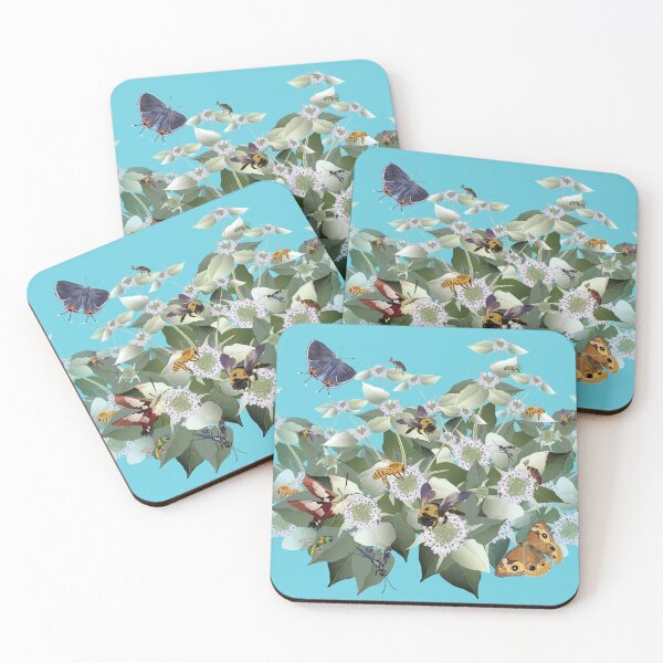 Item preview,  Mountain Mint with Pollinating Bees, Butterflies, and Insects designed and sold by Jedi-Artist.