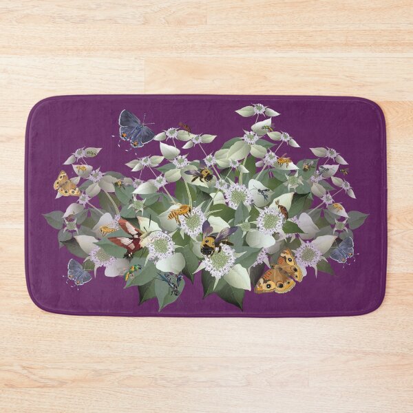 Item preview, Mountain Mint with Pollinating Bees, Butterflies, and Insects designed and sold by Jedi-Artist.
