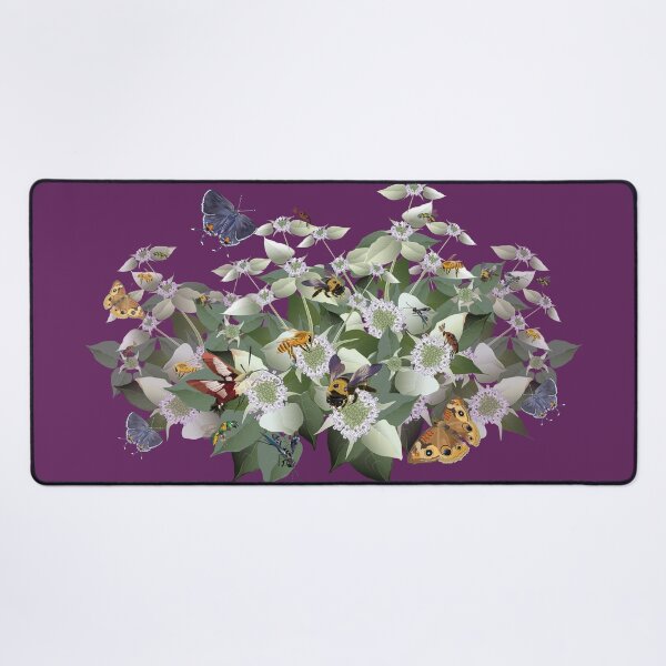 Item preview, Mountain Mint with Pollinating Bees, Butterflies, and Insects designed and sold by Jedi-Artist.
