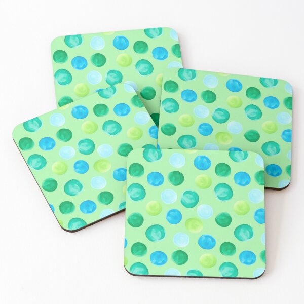Item preview, Watercolor Green and Blue Polka Dots designed and sold by Lt999.