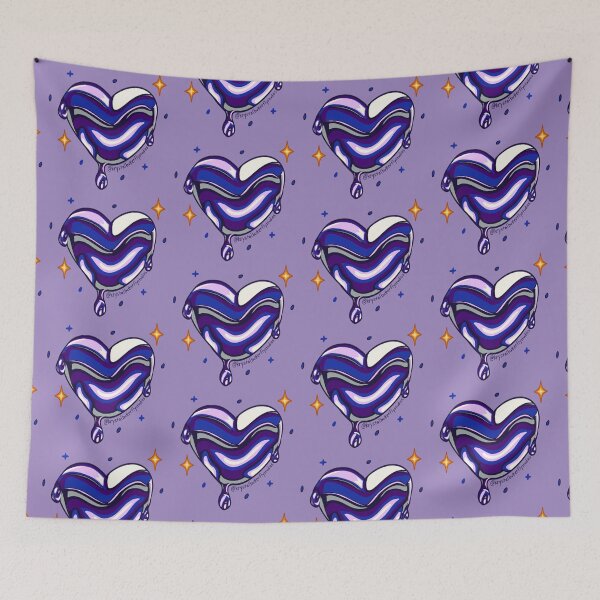 Item preview, Lunar Wax Heart Cosmic Galaxy Love Art designed and sold by KrystalBStudios.