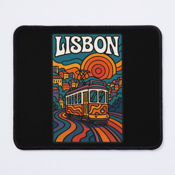 Item preview, Lisbon Portugal Tram Trippy Travel designed and sold by TomFrontierArt.
