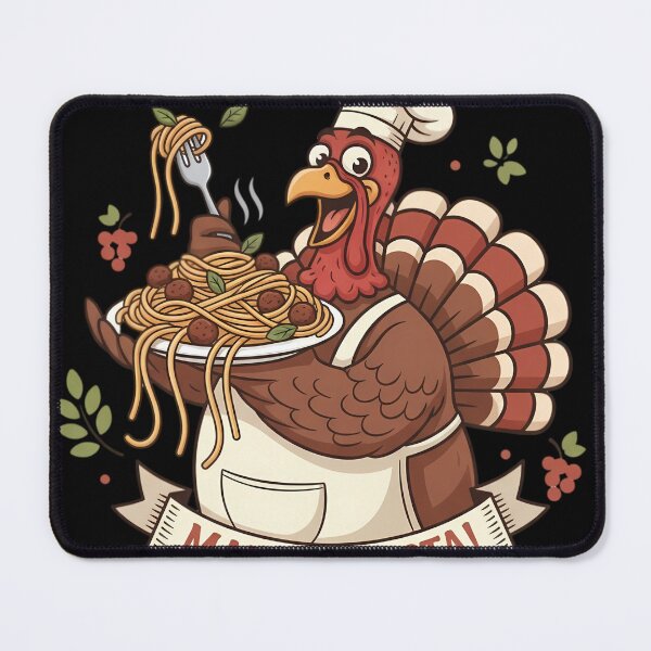 Item preview, Mangia Pasta Thanksgiving Turkey Chef designed and sold by BeautifulEye.