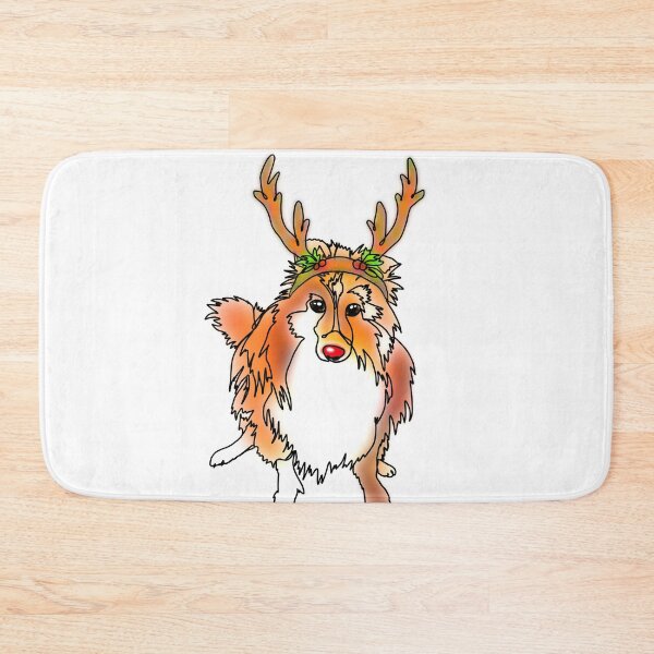Item preview, Josh the Sheltie Dog Wearing Reindeer Antlers and nose- animalzinhats designed and sold by Ashley’sAnimalz.