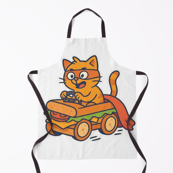 Item preview, Super Cat Sandwich Racer – Cute Cat Driving a Sandwich Car designed and sold by MeowLaugh.