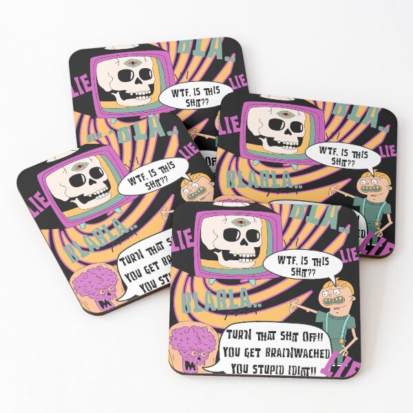 Item preview, Turn That Sh*t Off – Anti Brainwash Retro Cartoon Design designed and sold by Proto Lab Studio.