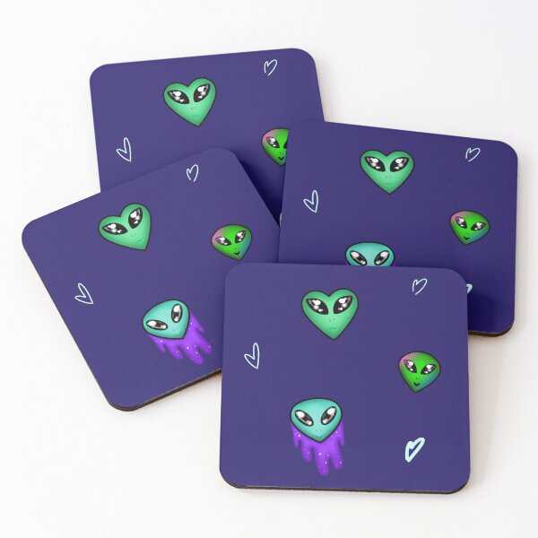 Item preview, Cute Lil' Alien Heads Sheet designed and sold by marley-seraph.