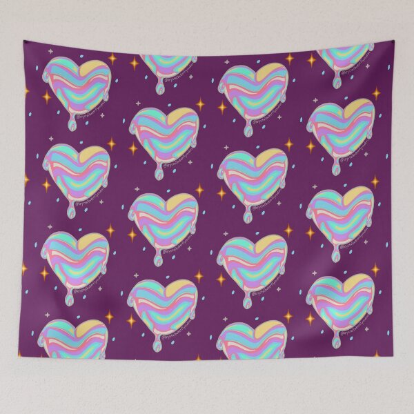 Item preview, Iridescent Wax Heart Cosmic Galaxy Art designed and sold by KrystalBStudios.