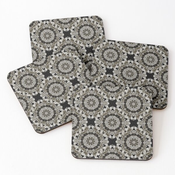 Item preview, Lace Floral Mandala Decorative Pattern in Beige Gray designed and sold by Artistestella.
