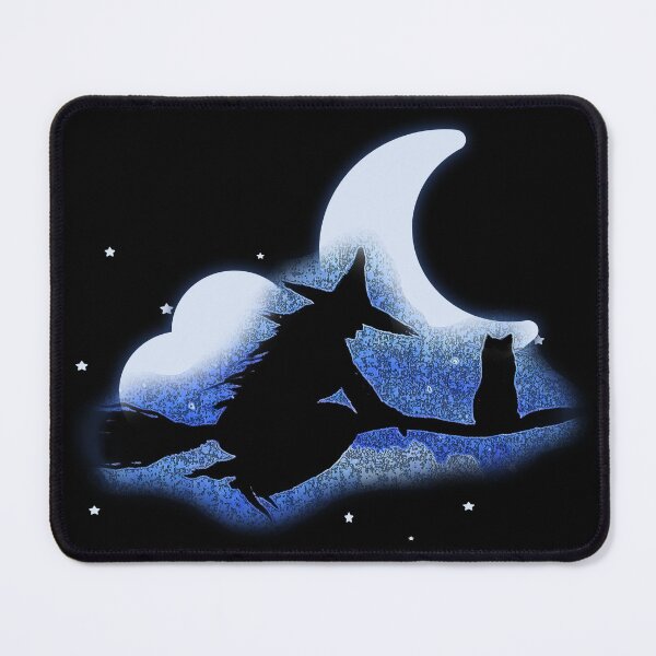 Item preview, Halloween Witch on Broomstick with Cat designed and sold by MLanestudio.