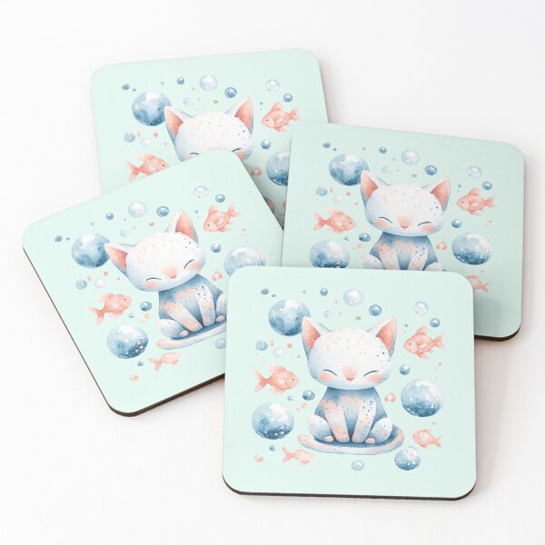 Item preview, Cute kitten of the Pisces zodiac sign designed and sold by Vin Vision Studio.