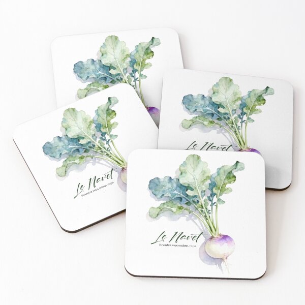 Item preview, Le Navet (Turnip) – French Botanical Watercolor Art for Gardeners & Francophiles designed and sold by FrancophileFun.