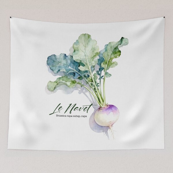 Item preview, Le Navet (Turnip) – French Botanical Watercolor Art for Gardeners & Francophiles designed and sold by FrancophileFun.