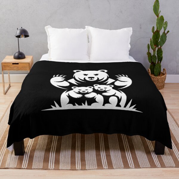 Item preview, Mama Bear Protective T-shirt - Bear Silhouette & Cubs designed and sold by Reichcorp.