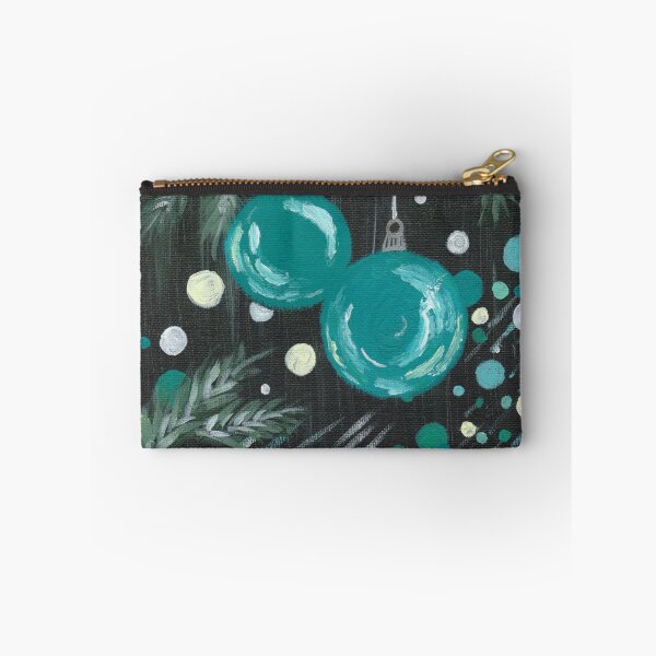 Item preview, Teal Christmas Ornaments - acrylic painting on canvas by Elli YeLin designed and sold by ElliPhotoandDesign.