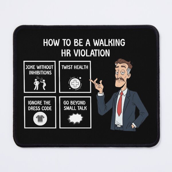 Item preview, Funny Coworker Walking HR Violation Office Humor designed and sold by ArtFromBeyond.