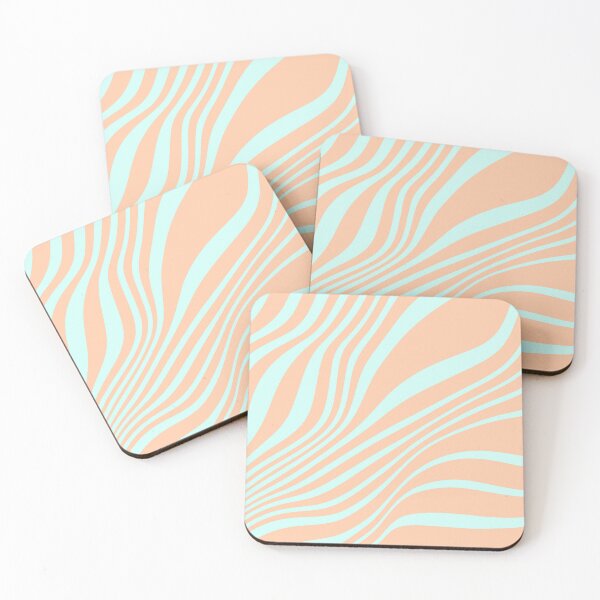 Item preview, Aqua Peach Color waves Pattern designed and sold by Sajuade.