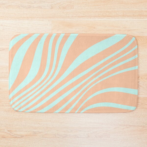 Item preview, Aqua Peach Color waves Pattern designed and sold by Sajuade.