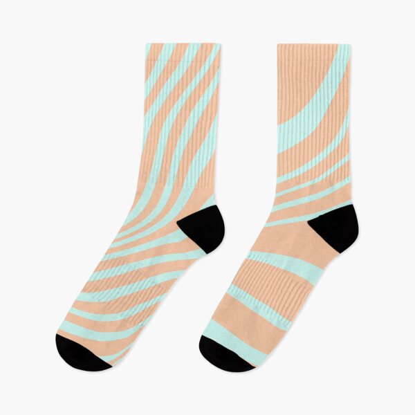 Item preview, Aqua Peach Color waves Pattern designed and sold by Sajuade.