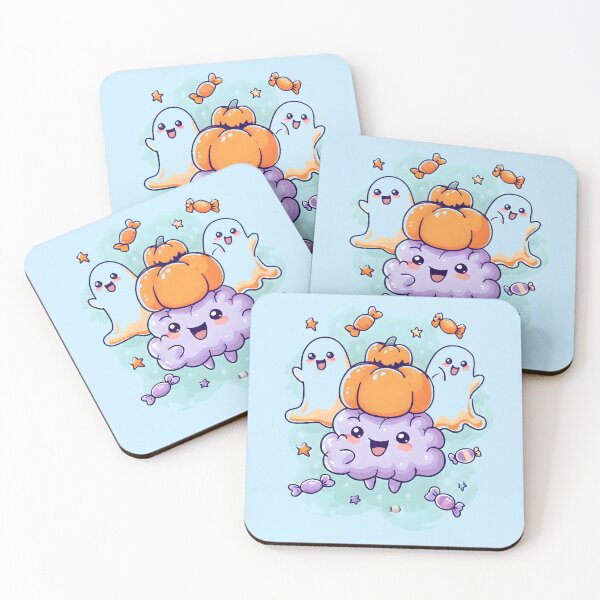 Item preview, Kawaii Halloween Brain – Cute Pumpkin & Ghosts Spooky Design designed and sold by PureBrain.