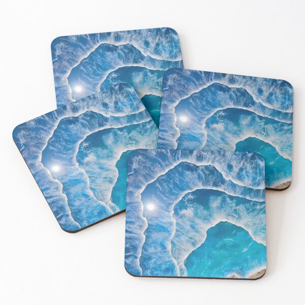 Item preview, Blue Ocean Wave Curl with Sunlight designed and sold by Jordannem.