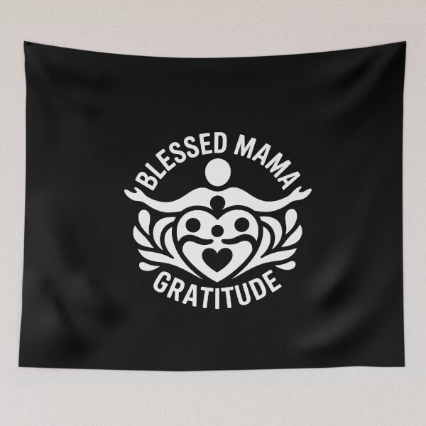 Item preview, Blessed Mama Heart Design - Spiritual Family Gratitude Tee designed and sold by Reichcorp.